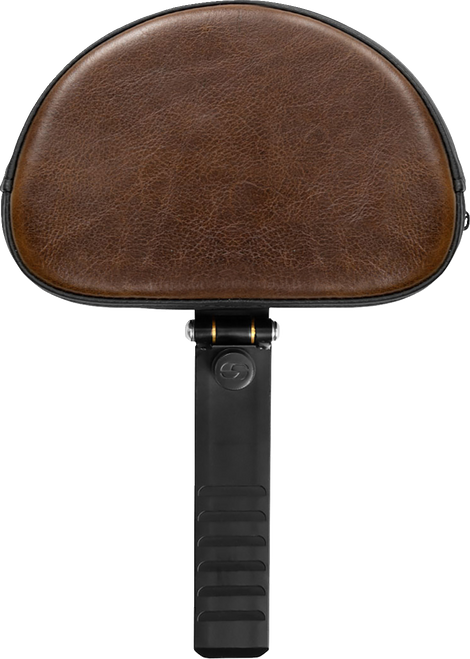 SADDLEMEN 15708B Mini Contoured Backrest - Lariat Distresssed Insert Black Stitching XL '04-'22