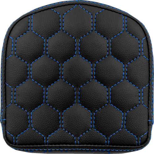 SADDLEMEN 040849BLU RoadSofa™ Sissy Bar Pad - Honeycomb Blue Stitching