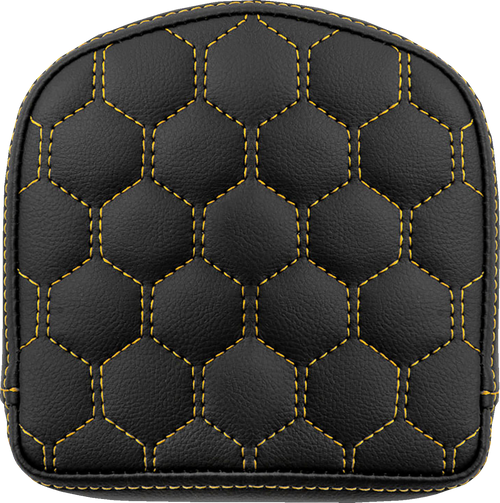 SADDLEMEN 040849GOL RoadSofa™ Sissy Bar Pad - Honeycomb Gold Stitching