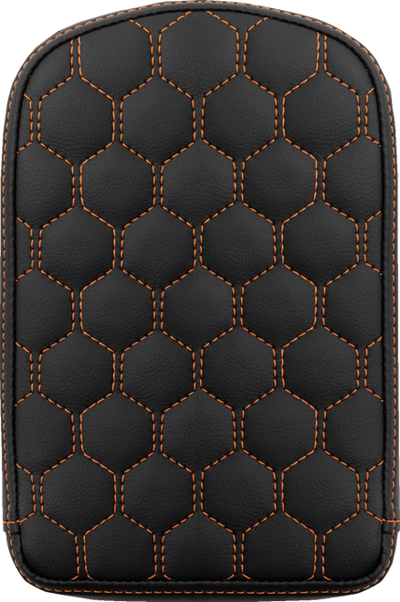 SADDLEMEN 041149ORA RoadSofa™ Honeycomb Sissy Bar Pad - Honeycomb Orange Stitching