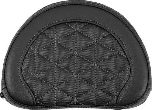 SADDLEMEN 051321102 Contoured Sissy Bar Pad - Tri-Gripper Gray Stitch 2" Thick