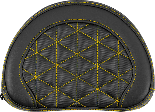 SADDLEMEN 051321107 Contoured Sissy Bar Pad - Tri-Gripper Gold Stitch 2" Thick