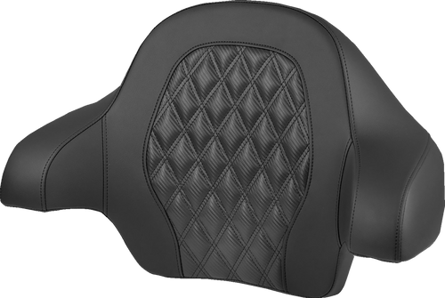 SADDLEMEN 814-07-20700 Tour Pak® Backrest Pad - Lattice Stitch Black Stitch FL '14-'25