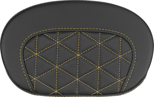 SADDLEMEN 061021107 Mini Contour Sissy Bar Pad - Tri-Gripper Gold Stitch