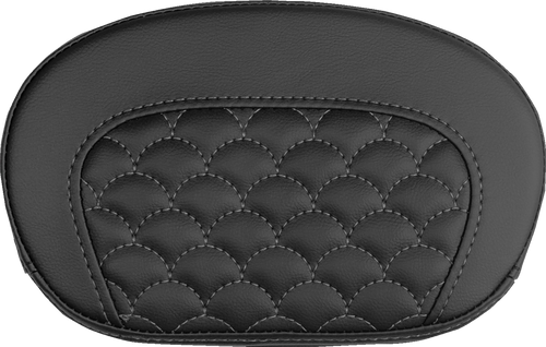 SADDLEMEN 061020902 Mini Contour Sissy Bar Pad - Dragon Scale Gray Stitch