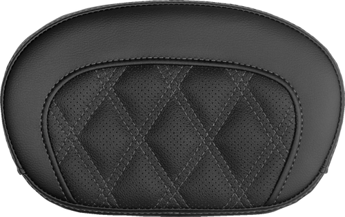 SADDLEMEN 061018402 Mini Contour Sissy Bar Pad - Lattice Stitch Gray Stitch