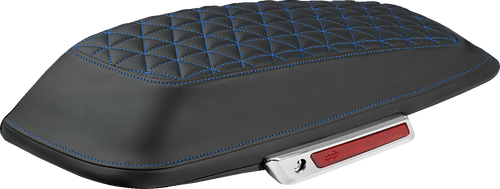 SADDLEMEN L870-14-21101 Tri-Gripper Saddlebag Lid Covers - Tri-Gripper Blue Stitch FLH/FLT '14-'25