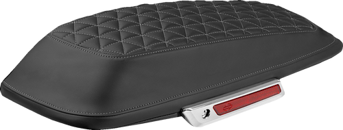 SADDLEMEN L870-14-21102 Tri-Gripper Saddlebag Lid Covers - Tri-Gripper Gray Stitch FLH/FLT '14-'25