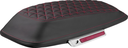 SADDLEMEN L870-14-21104 Tri-Gripper Saddlebag Lid Covers - Tri-Gripper Red Stitch FLH/FLT '14-'25