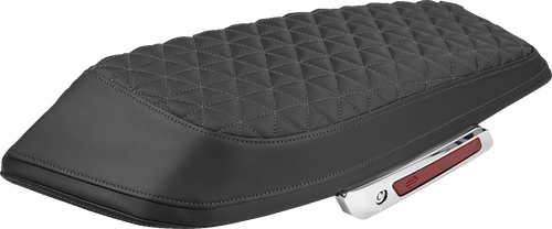 SADDLEMEN L870-23-21102 Saddlebag Lid Covers - Tri-Gripper Gray Stitch FLH/FLT '23-'25