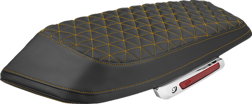 SADDLEMEN L870-23-21103 Saddlebag Lid Covers - Tri-Gripper Orange Stitch FLH/FLT '23-'25