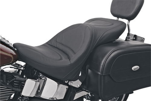 SADDLEMEN 8150JS Explorer™ Seat - Explorer™ Without Backrest Stitched Black FL/FX '00-'06