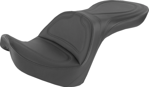 SADDLEMEN 8250JS Explorer™ Seat - Explorer™ Without Backrest Stitched Black FXSTD '00-'07