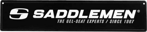 SADDLEMEN 15799 Metal Sign - 24" x 5-1/2" Black/White