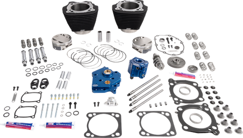 S&S CYCLE 310-1392A Power Package - Oil Cooled - 496 Gear Drive - Wrinkle Black w/o Highlight - M8 - Oil Cooled 496 Gear Drive Wrinkle Black w/o Highlight M8
