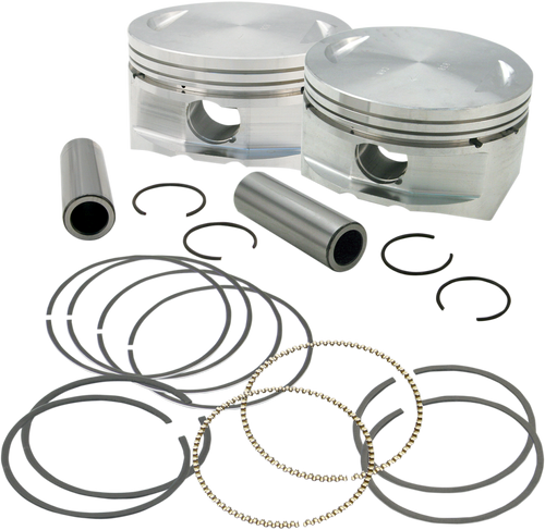 S&S CYCLE 106-4414 Piston Kit - For 97" Big Bore Kit - 3.927" - +0.010" - For 97" Big Bore Kit 3.927" +0.010"