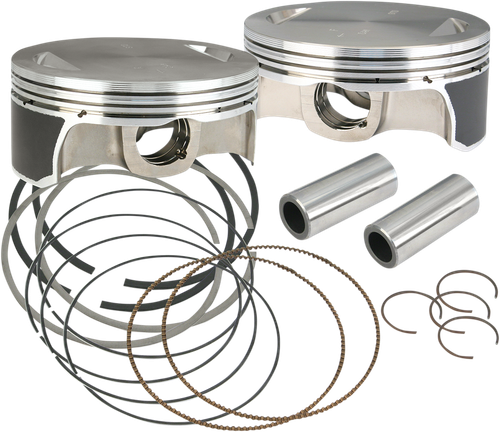 S&S CYCLE 106-3872A Piston Kit - For Hot Set Up Kits® - 4.125" +0.010" - 111"/117"/124" Engine - For Hot Set Up Kits® 4.125" +0.010" 111"/117"/124" Engine