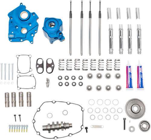S&S CYCLE 310-1083B Cam Chest Kit - Oil Cooled - Gear Drive - 550 Cam - Chrome Pushrod Tubes - M8 - Oil Cooled Gear Drive 550 Cam Chrome Pushrod Tubes M8