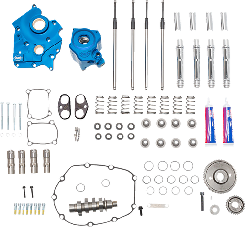 S&S CYCLE 310-1117A Cam Chest Kit - Water Cooled - Gear Drive - 540 Cam - Chrome Pushrod Tubes - M8 - Water Cooled Gear Drive 540 Cam Chrome Pushrod Tubes M8