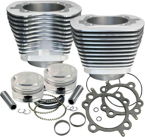 S&S CYCLE 910-0200 95" Big Bore Cylinder Kit - Silver - Twin Cam - Silver Twin Cam