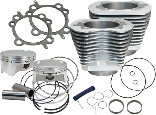 S&S CYCLE 910-0482 98" Big Bore Cylinder Kit - Silver - Twin Cam - Silver Twin Cam