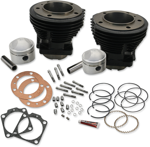 S&S CYCLE 91-9017 3-7/16" Bore Cylinder and Stroker Piston Kit - Big Twin