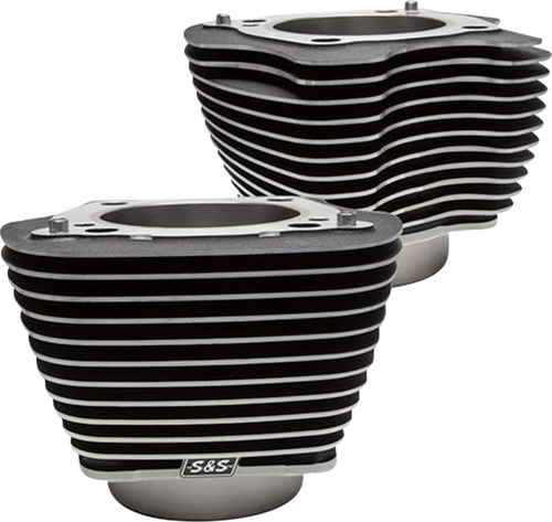 S&S CYCLE 910-0682A Cylinder Set - 4.25" Bore - Unhoned - Wrinkle Black w/Highlights - M8 - 4.25" Bore Unhoned Wrinkle Black w/Highlights M8