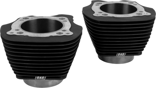 S&S CYCLE 910-1006A Cylinder Set - 4.320" Bore - Unhoned - Black w/o Highlighted Fins - M8 - 4.320" Bore Unhoned Black w/o Highlighted Fins M8