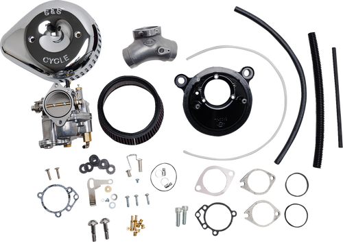 S&S CYCLE 110-0147 Super G Carburetor with Stealth Air Cleaner Kit - Chrome - Evolution Big Twin - Chrome Evolution Big Twin