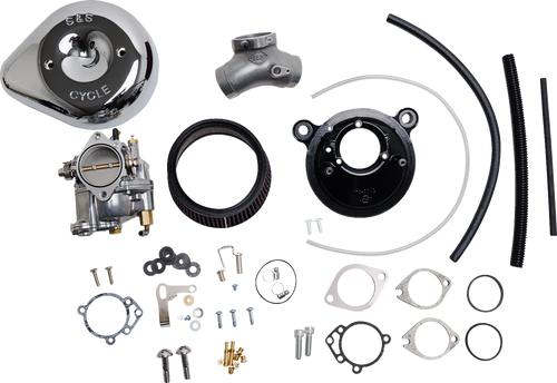 S&S CYCLE 110-0151 Super E Carburetor with Stealth Air Cleaner Kit - Chrome - Twin Cam - Chrome Twin Cam
