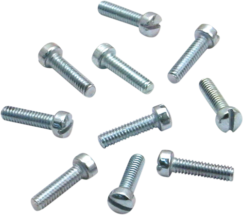 S&S CYCLE 50-0146 Slotted Flat Head Screws - 10-Pack