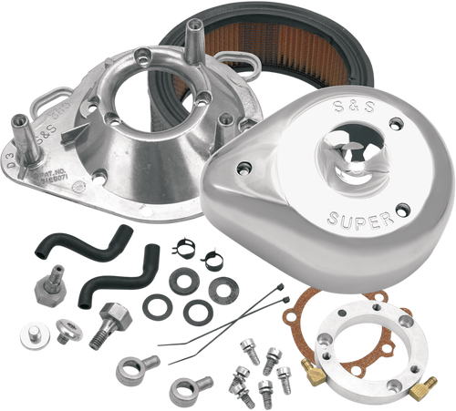 S&S CYCLE 17-0450 Teardrop Air Cleaner Kit - Chrome