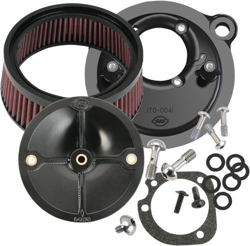 S&S CYCLE 170-0093 Super Stock™ Stealth Air Cleaner Kit - Black