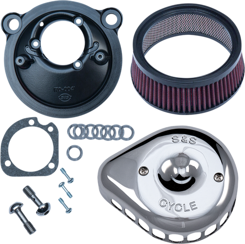 S&S CYCLE 170-0439C Mini Teardrop Stealth Air Cleaner Kit - Chrome