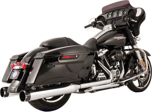 S&S CYCLE 550-0699C El Dorado Dual Exhaust System - Chrome - Black Thruster - Chrome Black Thruster