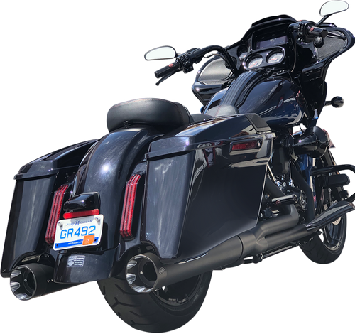 S&S CYCLE 550-0830 Shadow Muffler Kit - Black - '99-'08 FL - Black '99-'08 FL