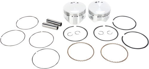 S&S CYCLE 92-1410 Piston Kit - For 113" Super Sidewinder® - 4.000" - Standard - For 113" Super Sidewinder® 4.000" Standard