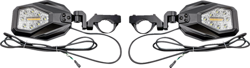 Open Box CUSTOM DYNAMICS SXS-MIRROR Mirrors - SXS - Side View - Hexagon - Black - SXS Side View Hexagon Black