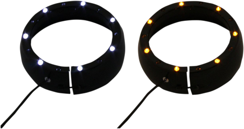 Open Box CUSTOM DYNAMICS CDTB-45TR-3B Lighted Passing Lamp Trim Ring '96-'05 FLHT - Black