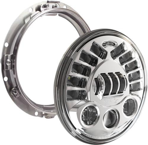 Open Box CUSTOM DYNAMICS PB-7A-13-C Adaptive Headlight with Mount - 7" - Chrome - 7" Chrome