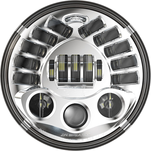 Open Box CUSTOM DYNAMICS PB-7A-14-C Adaptive Headlight with Adapter - 7" - Chrome - 7" Chrome
