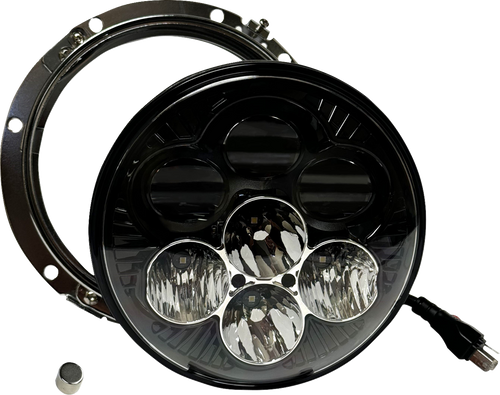 Open Box CUSTOM DYNAMICS SD2-7-13 Headlight - Shark Demon® - LED - Color Changing - Shark Demon® LED Color Changing