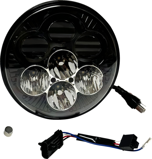 Open Box CUSTOM DYNAMICS SD2-7-14 Headlight - Shark Demon® - LED - Color Changing - Shark Demon® LED Color Changing