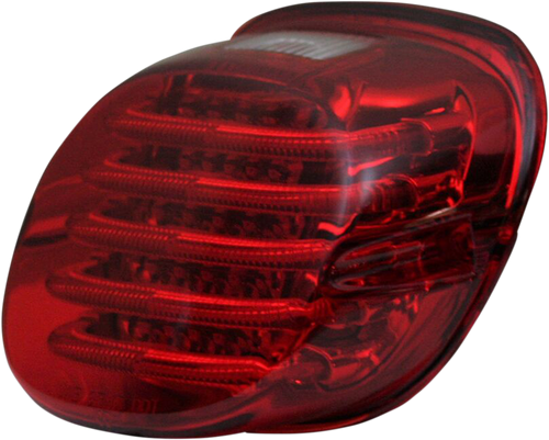 Open Box CUSTOM DYNAMICS PB-TL-LPW-R Taillight - with Top License Plate Illumination Window - Red - with Top License Plate Illumination Window Red