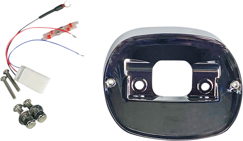 Open Box CUSTOM DYNAMICS TL-BASE99-C Taillight Baseplate - Chrome