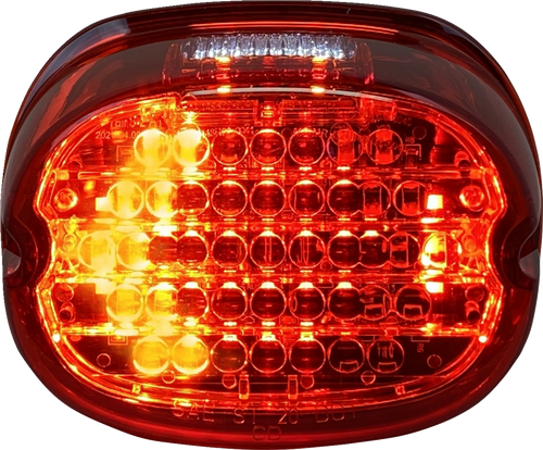 Open Box CUSTOM DYNAMICS CD-INT-TL-W-R Taillight w/ Integrated Turn Signal - Top Window - Red Lens - Top Window Red Lens