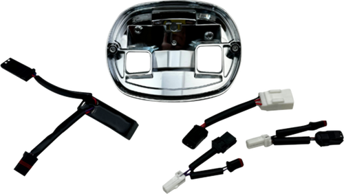Open Box CUSTOM DYNAMICS TL-BASE-25ST-C Taillight Base Plate - Chrome - FLHC/FXLRS/FXLRST - Chrome FLHC/FXLRS/FXLRST