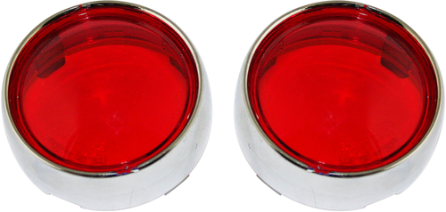 Open Box CUSTOM DYNAMICS PB-B-BEZ-CR Bullet Signal Lenses - Chrome/Red