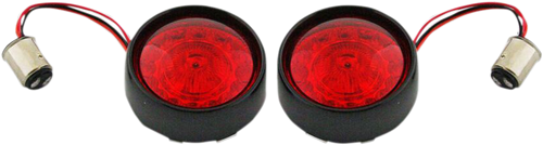 Open Box CUSTOM DYNAMICS PB-BB-RR-1157BR Bullet Turn Signal - 1157 - Gloss Black - Red Lens - 1157 Gloss Black Red Lens