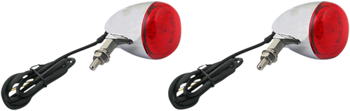 Open Box CUSTOM DYNAMICS PB-UNV-RTS-RR-C ProBEAM® Universal Turn Signals - Chrome/Red